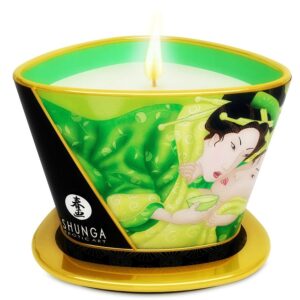 Shunga - Mini Caress Massage Candle Green Tea 170 ml