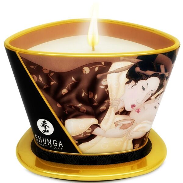 Shunga - Mini Caress Massage Candle Chocolate 170 ml