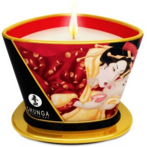 Shunga - Mini Caress Massage Candle Strawberries 170 ml