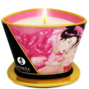 Shunga - Mini Caress Massage Candle Aphrodisiac Roses 170 ml