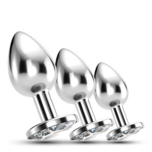 Bijou – Anal Train Trio 3 Jewel Butt Plugs Clear