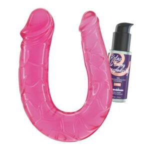 Crushious - Double Dildo & Anal Lubricant Pink