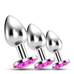 Bijou – Anal Train Trio 3 Jewel Butt Plugs Pink