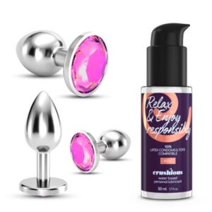 Bijou – Anal Wet Train Trio 3 Jewel Butt Plugs Pink