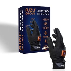 Fuzu - Vibrating Massage Glove Right Hand Medium Black
