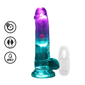 RealRock - Realistic LED 6 Inch Remote Dildo With Balls