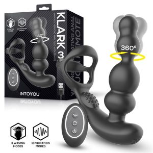 IntoYou - Klark Remote Waving & Vibrating Anal Plug Black