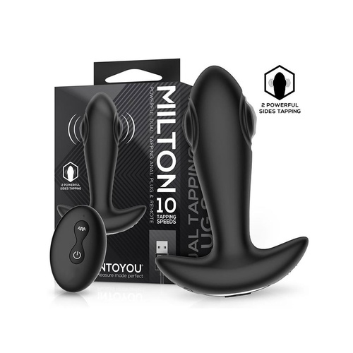 IntoYou - Milton Remote Dual Tapping Butt Plug Black