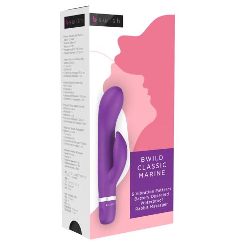 B Swish - Bwild Classic Marine Silicone Rabbit Vibrator Purple - Image 2