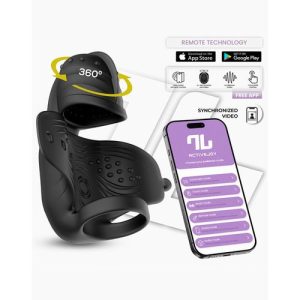Intoyou - Zonte Rotating Cap Vibrating Masturbator Black