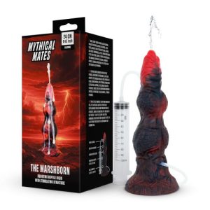 Mythical Mates - The Marshborn 8 Inch Squirting Reptile Dildo Red