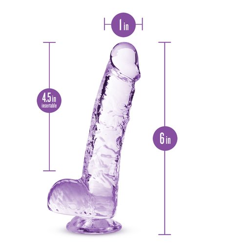 B Yours - Naturally Yours 6 Inch Dildo Amethyst