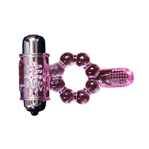 Baile For Him - Silicone Ring 10 Tongue Rhythms Pink
