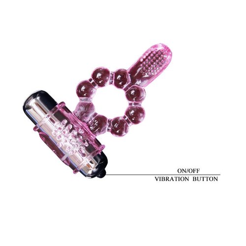 Baile For Him - Silicone Ring 10 Tongue Rhythms Pink