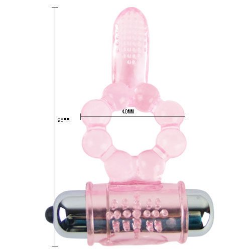 Baile For Him - Silicone Ring 10 Tongue Rhythms Pink