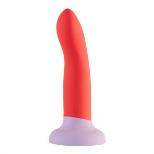 Dreamtoys 2-Toned Love Stick 6.7 Inch Dildo Medium shown upright against a white background, displaying the smooth dual-toned silicone shaft.